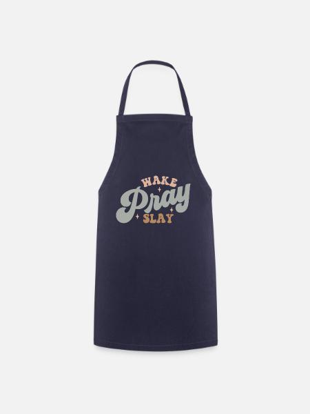 wake, pray, slay - Kochschürze - Navy