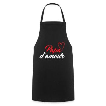 Daddy of love - Cooking Apron - black - Front - AI Model Male 185 dark (185cm)