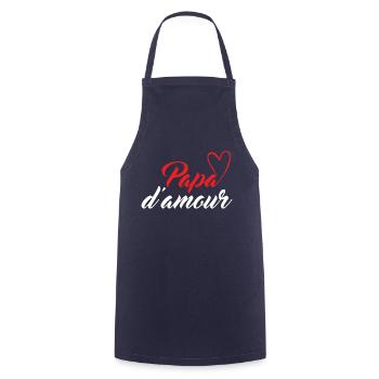 Daddy of love - Cooking Apron - navy - Front - AI Model Male 185 dark (185cm)