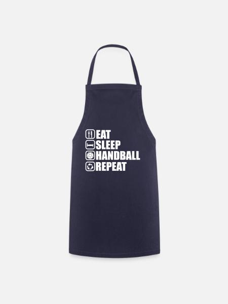 eat sleep handball repeat - Tablier de cuisine - marine