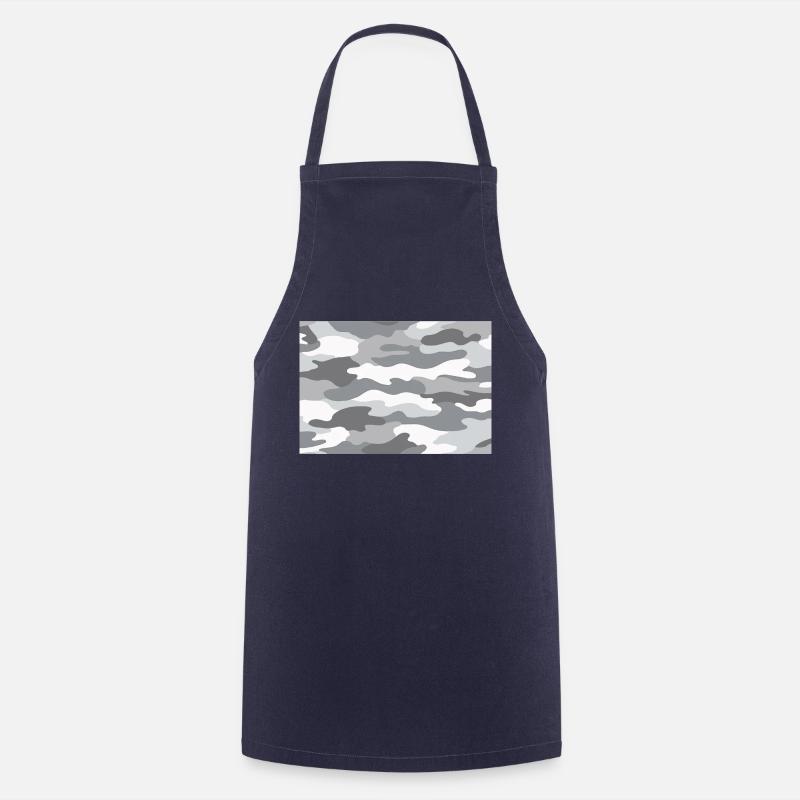 camouflage de neige - Tablier de cuisine - marine