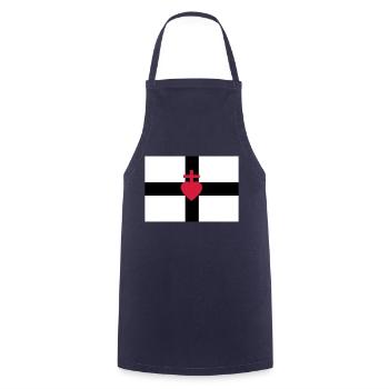 Drapeau chouan - Tablier de cuisine - marine - Devant - AI Model Male 185 dark (185cm)