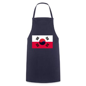Poland Korea - Cooking Apron - navy - Front - AI Model Male 185 dark (185cm)