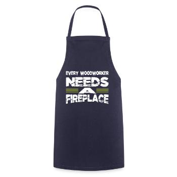un charpentier tshirts de prière maçon - Tablier de cuisine - marine - Devant - AI Model Male 185 dark (185cm)