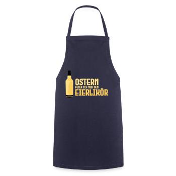 Ostern Eierlikör Feiern - Kochschürze - Navy - Vorne - AI Model Male 185 dark (185cm)