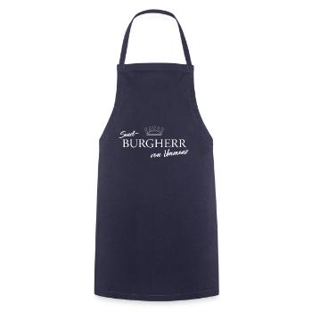 Burgherr Ummanz - Kochschürze - Navy - Vorne - AI Model Male 185 dark (185cm)