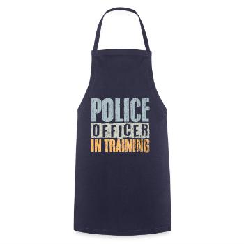 Vintage Police Officer In Training For A Future - Cooking Apron - navy - Front - AI Model Male 185 dark (185cm)