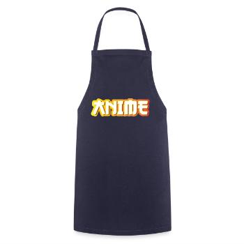 ANIME Schriftzug - Kochschürze - Navy - Vorne - AI Model Male 185 dark (185cm)
