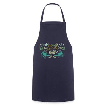 Be yourself - Cooking Apron - navy - Front - AI Model Male 185 dark (185cm)