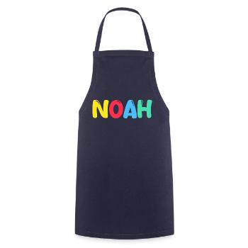 Name - Noah - Cooking Apron - navy - Front - AI Model Male 185 dark (185cm)