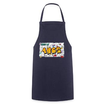 Classic 1962 Graffiti – 63 Years of Rebel Elegance - Cooking Apron - navy - Front - AI Model Male 185 dark (185cm)
