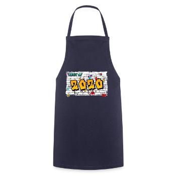 Future Flow 2020 Graffiti – 5 Years of Bold Vibes - Cooking Apron - navy - Front - AI Model Male 185 dark (185cm)