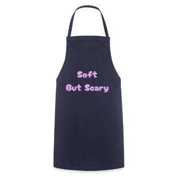 Soft But Scary Shirt – Pastel Baddie Summer Tee - Cooking Apron - navy - Front - AI Model Male 185 dark (185cm)