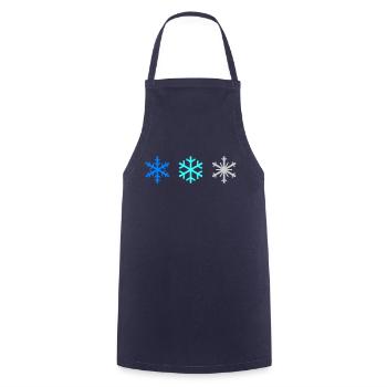 Snowflakes - Kochschürze - Navy - Vorne - AI Model Male 185 dark (185cm)