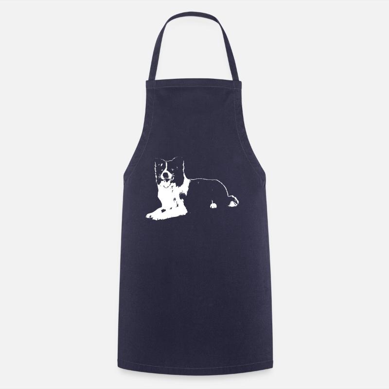 Border Collie - Kochschürze - Navy
