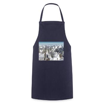Futuristic skyscrapers in a megacity - Cooking Apron - navy - Front - AI Model Male 185 dark (185cm)