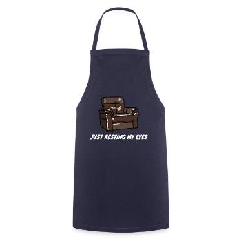 Just Resting My Eyes - Cooking Apron - navy - Front - AI Model Male 185 dark (185cm)
