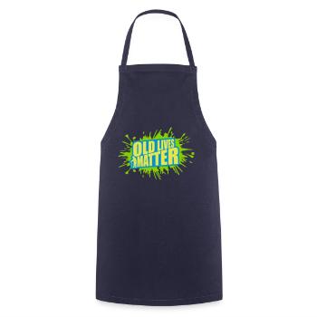 old lives matter quote - Cooking Apron - navy - Front - AI Model Male 185 dark (185cm)