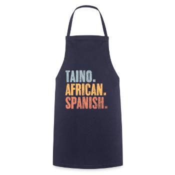 Vintage Taino African Spanish A Boricua Latino - Kochschürze - Navy - Vorne - AI Model Male 185 dark (185cm)