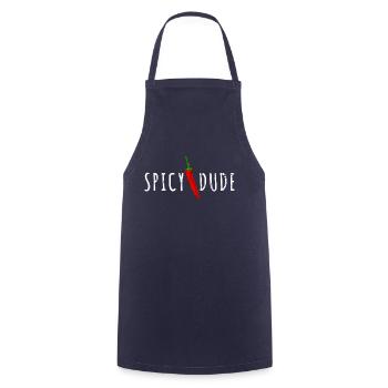 Spicy Dude - Cooking Apron - navy - Front - AI Model Male 185 dark (185cm)