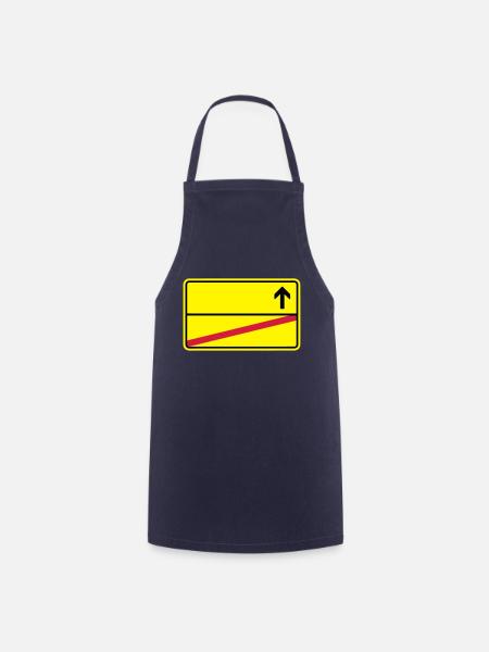 Ortsschild - Kochschürze - Navy