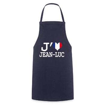 j'aime jean-luc - Tablier de cuisine - marine - Devant - AI Model Male 185 dark (185cm)