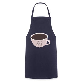 Liberte Egalite Filterkaffee - Kochschürze - Navy - Vorne - AI Model Male 185 dark (185cm)