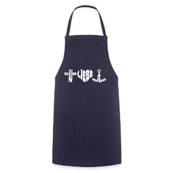 Glaube Liebe Hoffnung, Formen Symbole weiss - Kochschürze - Navy - Vorne - AI Model Male 185 dark (185cm)