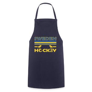 Sweden Hockey / Sweden Ice Hockey - Cooking Apron - navy - Front - AI Model Male 185 dark (185cm)