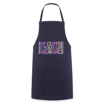 funny sayings office morning coffeebean sayings - Kochschürze - Navy - Vorne - AI Model Male 185 dark (185cm)