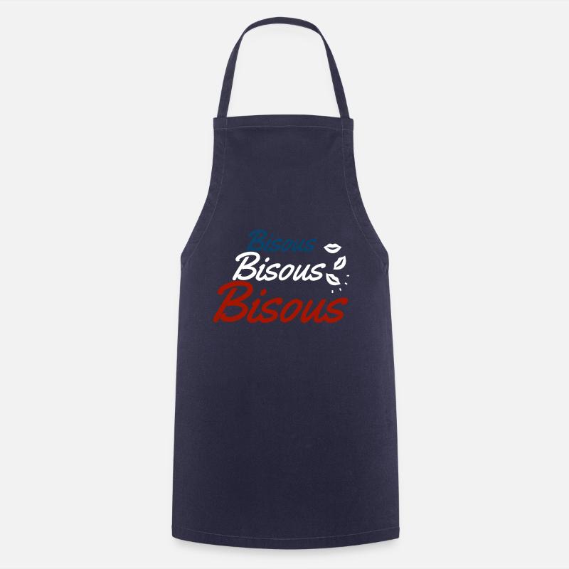 Bisous bisous bisous. Gillian Hills - Tablier de cuisine - marine