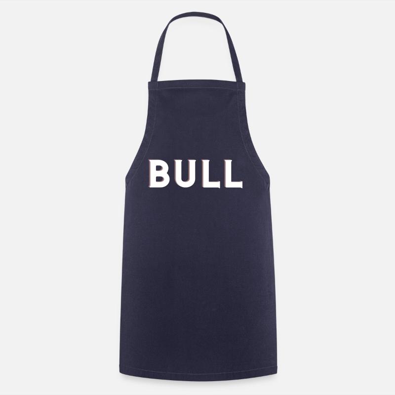 Taurus, Text,Logo Design, - Cooking Apron - navy