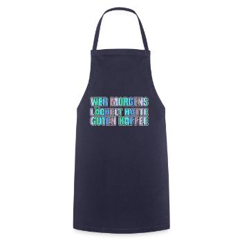 kaffeeliebhaber kaffeebecher baristia süchtig bday - Kochschürze - Navy - Vorne - AI Model Male 185 dark (185cm)