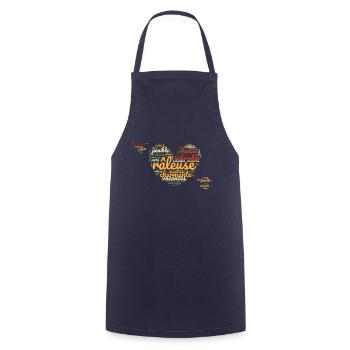 Charming charming adorable humor fun - Cooking Apron - navy - Front - AI Model Male 185 dark (185cm)