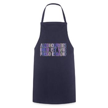 geschenk alkoholische getränke - Kochschürze - Navy - Vorne - AI Model Male 185 dark (185cm)