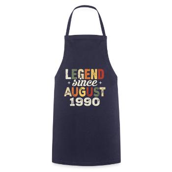 Août 1990 Anniversaire Août 1990 - Août 1990 - Tablier de cuisine - marine - Devant - AI Model Male 185 dark (185cm)