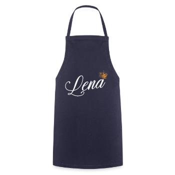 Lena Custom Name for Women Kids Toddlers - Lena - Cooking Apron - navy - Front - AI Model Male 185 dark (185cm)