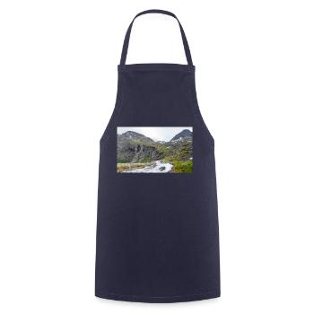 Trollstigen Tverelva Stigfossen Trollstigen - Kochschürze - Navy - Vorne - AI Model Male 185 dark (185cm)