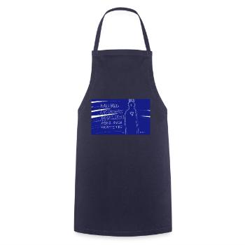 Haltung erfordert Kraft - Kochschürze - Navy - Vorne - AI Model Male 185 dark (185cm)