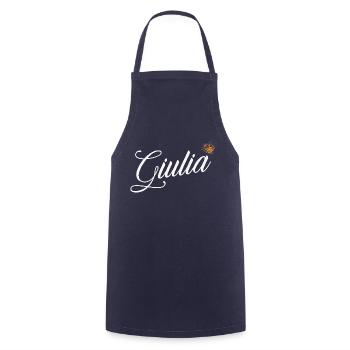 Giulia Custom Name for Women Kids Toddlers - - Cooking Apron - navy - Front - AI Model Male 185 dark (185cm)