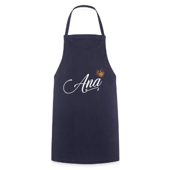 Ana Custom Name für Frauen Kinder Kleinkinder - Ana Name - Kochschürze - Navy - Vorne - AI Model Male 185 dark (185cm)