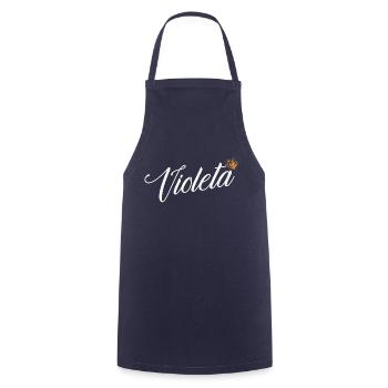 Violeta Custom Name for Women Kids Toddlers - - Cooking Apron - navy - Front - AI Model Male 185 dark (185cm)