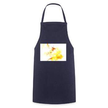 Abstract Art - Yellow Watercolor - Cooking Apron - navy - Front - AI Model Male 185 dark (185cm)