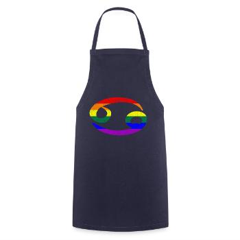 Signe lgbt de zodiaque de drapeau de fierté gaie - Tablier de cuisine - marine - Devant - AI Model Male 185 dark (185cm)