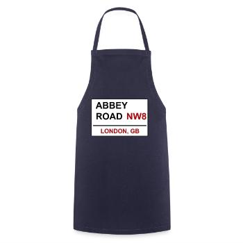 Abbey Road, London Street Sign - 60s music lovers - Cooking Apron - navy - Front - AI Model Male 185 dark (185cm)