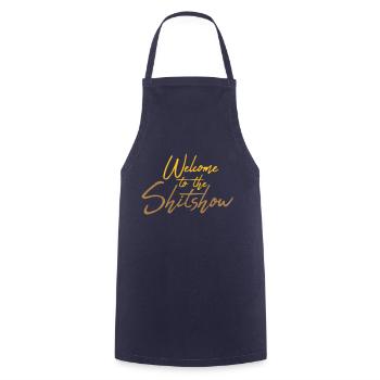 Logo Welcome Shitshow - Kochschürze - Navy - Vorne - AI Model Male 185 dark (185cm)