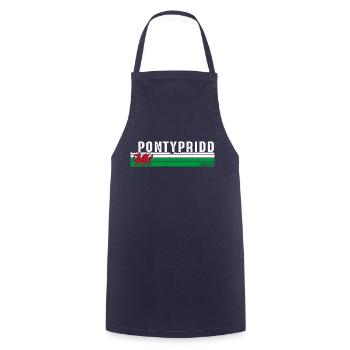 Pontypridd: Welsh Spirit and Scenic Beauty - Cooking Apron - navy - Front - AI Model Male 185 dark (185cm)