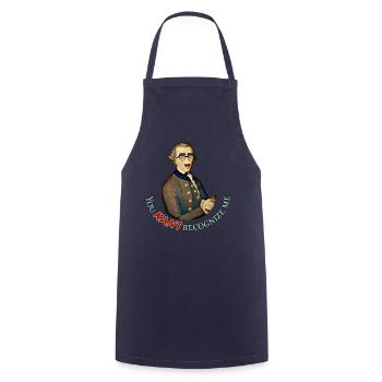 Lustiger Philosoph: Kann Immanuel Kant nicht erkennen - Kochschürze - Navy - Vorne - AI Model Male 185 dark (185cm)