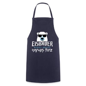 Eisbader kaltes Wasser warmes Herz Eisbaden Eisbad - Kochschürze - Navy - Vorne - AI Model Male 185 dark (185cm)