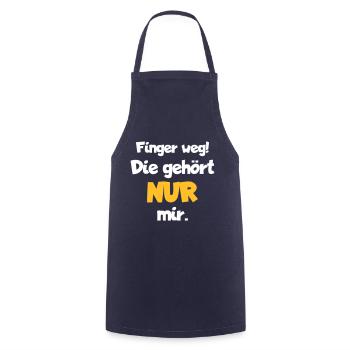 Finger Weg, Die Gehört Nur Mir - Kochschürze - Navy - Vorne - AI Model Male 185 dark (185cm)